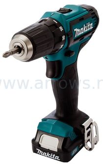 Дрель аккумуляторная MAKITA DF331DWAE (10.8 В, БЗП.10мм, 2скор,30 нм,1кг, 2акк.Li-ion.2A (DF331DWAE)