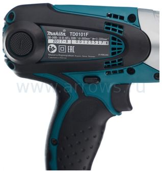 Шуруповёрт сетевой ударный MAKITA TD0101F (230 Вт, 100нм, 1кг, рег. об., подсветка) (TD0101F)