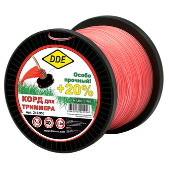 Корд триммерный DDE "Hard line" (круг армированный, диаметр 3,0 мм, длина 120 м)