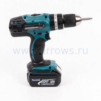 Дрель аккумуляторная ударная MAKITA DHP453RFE (18V, 42нм, 2акб 3Ач, кейс)