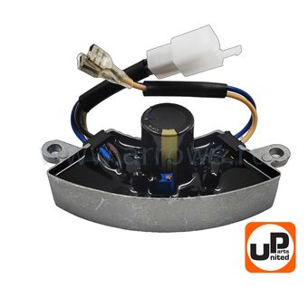 Регулятор напряжения AVR UNITED PARTS для генератора 2кВт (1 фазный) (полукруглый алюм. корпус) (провода 4+2)