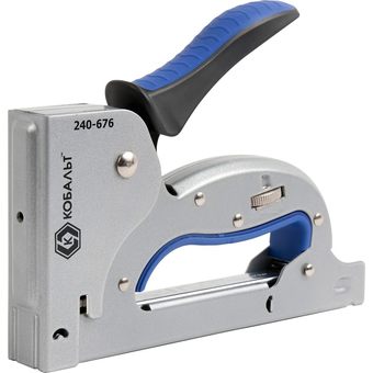Степлер механический КОБАЛЬТ скобы 6-14мм, тип 140, цел/мет. корпус, рег.удара, увел.магазин, индикатор перезарядки (240-676)