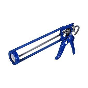 Пистолет для герметика КОБАЛЬТ 310 мл., скелетный, усиленный, резак для баллонов, противокапельная система, усилие 10:1 (244-001)