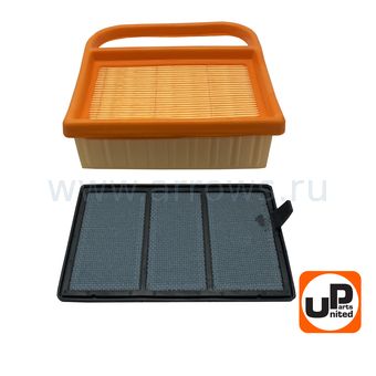 Фильтр воздушный UNITED PARTS для бензореза STIHL TS410/420 набор 2 шт. (основной + предварительный) (аналог 42381404403)