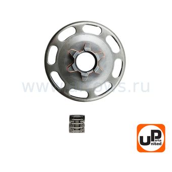 Барабан-зв. UNITED PARTS 3/8"-6Т для HUSQVARNA 135/135E/140/140E c подшипником (аналог 5782571-01)