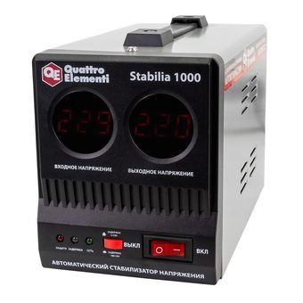 Стабилизатор напряжения QUATTRO ELEMENTI Stabilia  1000 (1000 ВА, 140-270 В, 2,7 кг)