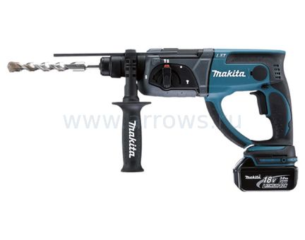 Перфоратор аккумуляторный SDS-plus MAKITA DHR202RF (18 В, 1.9Дж, 3,2кг, 3реж, 1 акк 3 Ач, (DHR202RF)