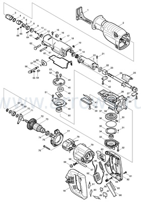 Деталировка Пластина Makita JR3060T мет. (345485-6)