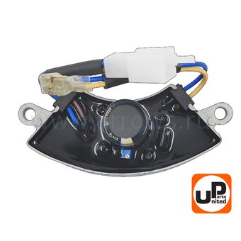 Регулятор напряжения AVR UNITED PARTS для генератора 2кВт (1 фазный) (полукруглый алюм. корпус) (провода 4+2)