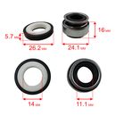 Сальник механический QUATTRO ELEMENTI A700EL (мех: Ø24мм, Ø11мм, высота 16мм) (кер: Ø26мм, Ø14мм, высота 5,5мм)