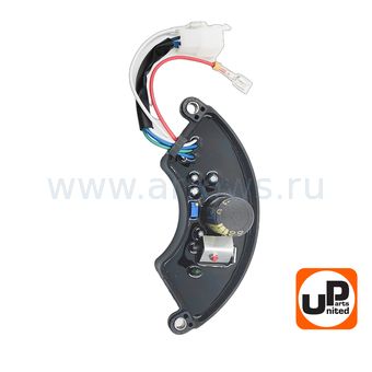 Регулятор напряжения AVR UNITED PARTS для генератора 5кВт (1 фазный) (полукруглый) (провода 4+2)