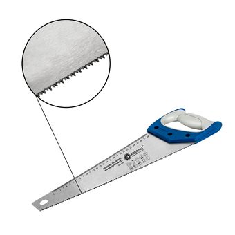 Ножовка по дереву КОБАЛЬТ точный рез, 400 мм, шаг 2 мм (12 TPI), закаленные зубья, 3D-заточка, 2-компонентная рукоятка (248-795)