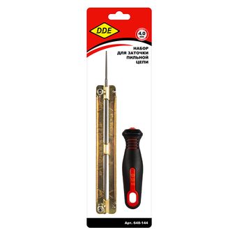 Державка с напильником DDE 4,0 мм (ручка, + напильник 4,0 мм, + планка)