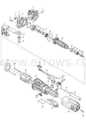 Деталировка Кольцо MAKITA HM1100C рез. ствола ф33 (213479-8)