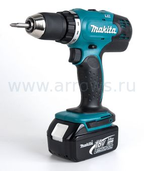 Дрель аккумуляторная безударная MAKITA DDF453RFE (18V, 42Нм, 2акб 3Ач, кейс)