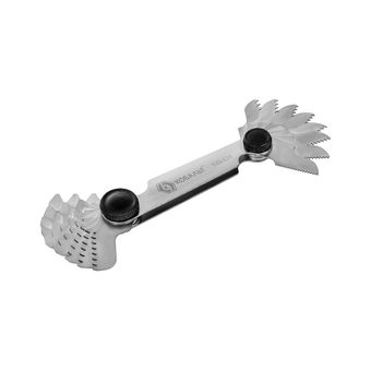 Набор шаблонов резьбовых КОБАЛЬТ дюймовых, диапазон измерений шага резьбы 4TPI - 28TPI, 17 шт., блистер (920-124)