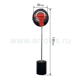 Датчик уровня топлива круглый UNITED PARTS для бензиновых генераторов и дизельных нагревателей 12-15 кВт (для отверстия Ø30мм, длина 130мм)