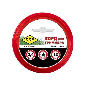 Корд триммерный DDE "Speed line" (звезда, диаметр 2,4 мм, длина  12 м)