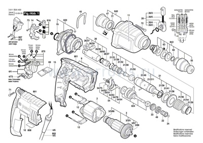 Деталировка Пыльник резиновый бура BOSCH GBH36V-Li (1610508052)