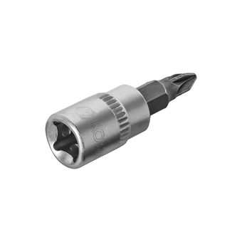 Головка торцевая со вставкой КОБАЛЬТ 1/4", PZ1, CR-V, подвес (923-439)