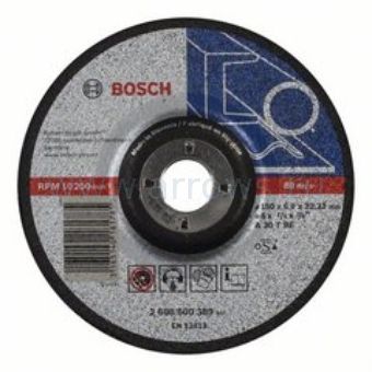 Диск абразивный по металлу шлифовальный BOSCH 150 х 22 х 6,0 мм (1шт.) (2608600389)