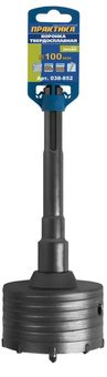 Коронка твердосплавная ПРАКТИКА SDS-Max ударная 100 мм (1шт.) клипса (038-852)