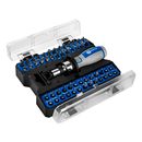 Отвертка рукоятка КОБАЛЬТ с набором бит, 53 ПР., CR-V (25 бит, 26 бит для точных работ + адаптер), пластиковый бокс, подвес (915-076)