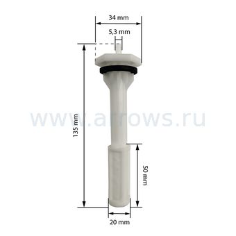 Фильтр топливный UNITED PARTS для дизельных пушек 15-20кВт, длина 124мм (TK8-000-004, Корея)