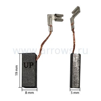 Щетка графитовая UNITED PARTS для BOSCH GBH2-24/2-26/2-28 (аналог 1617000525) 5х8х19мм