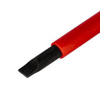 Отвертка диэлектрическая КОБАЛЬТ Ultra Grip SL 5,5 х 125 мм, CR-V, двухкомпонентная рукоятка, подвес (646-454)