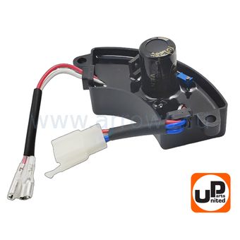 Регулятор напряжения AVR UNITED PARTS для генератора 2кВт (1фазный) (полукруглый) (провода 4+2)