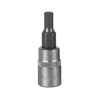 Головка торцевая со вставкой КОБАЛЬТ 1/4", HEX4, CR-V, подвес (923-477)