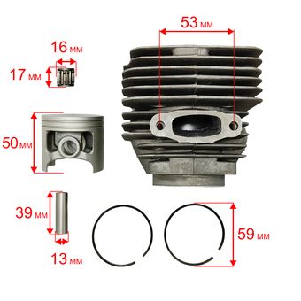 Поршневая группа DDE GS400/16", в сборе (подходит на К950 5061555-06) --> 90-1381