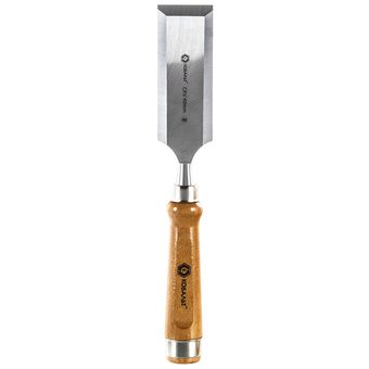 Стамеска плоская КОБАЛЬТ 40 х 140 мм, CR-V, деревянная рукоятка, подвес (245-848)