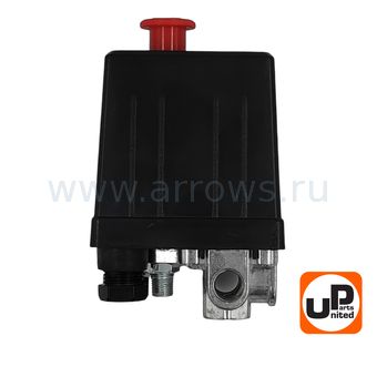 Реле давления UNITED PARTS для компрессора, 4 выхода, 220В, резьба внутренняя 1/4"