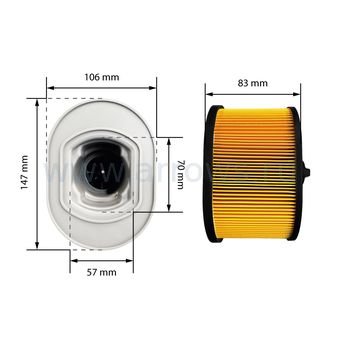 Фильтр воздушный UNITED PARTS для бензореза HUSQVARNA K970/1260 (аналог 5102441-03)