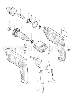 Деталировка Выключатель MAKITA 6413 (650586-0)