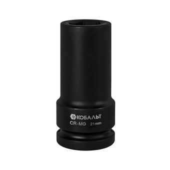 Головка торцевая глубокая ударная КОБАЛЬТ 3/4", 21 мм, CR-MO, подвес (922-302)