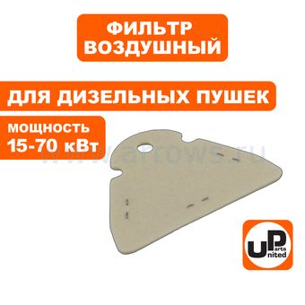 Фильтр воздушный UNITED PARTS для дизельных пушек 15-70кВт, выходной фетровый --> 90-0697