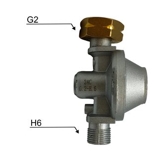 Редуктор газового балона QUATTRO ELEMENTI QE-10G/12G/20G/35G/55G  c2014 ( 1.5 bar ) (640-469-024)