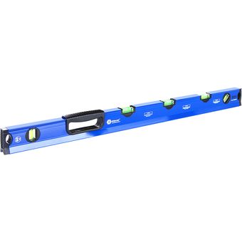 Уровень сантехнический КОБАЛЬТ 800 мм, профиль 28 x 60 мм, 5 глазков, 1 ручка, V точность 1 мм/м, для водных работ (243-349)