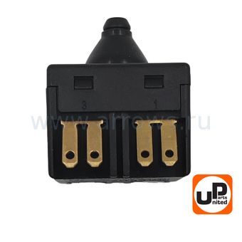 Выключатель кнопочный UNITED PARTS для УШМ ИНТЕРСКОЛ, ПУЛЬСАР, ELITECH, REDVERG, ЗУБР, MAKITA 9555, 9558HN (аналог 650621-4)