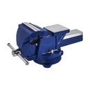 Тиски слесарные КОБАЛЬТ чугунные, ширина губок 150 мм, захват 150 мм, 17 кг, с наковальней, коробка (245-992)