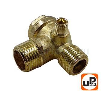 Клапан обратный UNITED PARTS для компрессора, резьба внешняя G1/8"×G1/2"×3/4"(19мм)