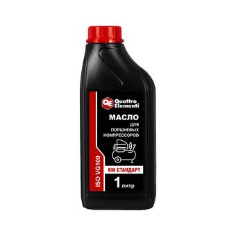 Масло для компрессоров QUATTRO ELEMENTI минеральное КМ Стандарт 1,0 л, канистра (925-143)