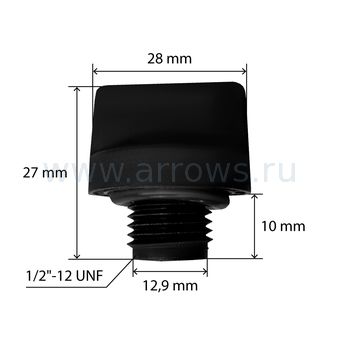 Пробка заливная UNITED PARTS шестигранная Ø12,9мм, 1/2"-12 UNF для садовых насосов и насосных станций от 1000 Вт (пластик)