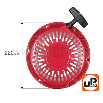 Стартер ручной UNITED PARTS для двигателя LONCIN 188/190/192F, HONDA GX390, круглые метал. собачки