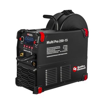 Аппарат полуавтомат. сварки, инвертор QUATTRO ELEMENTI Multi Pro 250-15 (250A, 1 фаза, 3 вида сварки MIG/TIG/MMA, кат.15 кг,Диспл.)(925-761)