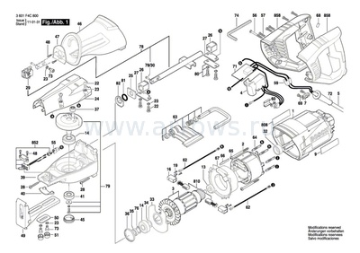 Деталировка Уплотнение BOSCH GSA1100E войлочное (1619P04821)