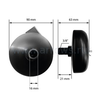 Фильтр воздушный UNITED PARTS для компрессора , резьба 3/8", диаметр 90мм
